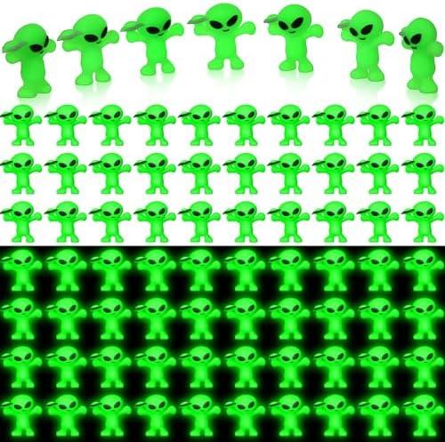 Amazon.com: CroBlissful 50 Pcs 50 Pcs Mini Alien Figures Glow in The Dark Space Ship Tiny Little Small Alien Figurine for Prank Rubber Toys Bulk Gift Space Party Favors Hide and Seek Christmas Stocking Stuffer : Toys & Games