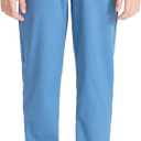 DEVOROPA Youth Boys Golf Pants Stretch Flat Front Dress Athletic Casual Pants School Uniform Chino Twill Pants Pockets (Blue, XL)