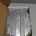Universal 12'' Oval Half Finned Air Cleaner, with Mounting bolt Silver Aluminum Alloy Oval Polished Full Finned