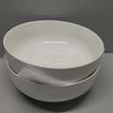 MALACASA Serving Bowls, 114 OZ(10") Extra Large Salad Bowls Set of 2, Porcelain White Serving Bowls for Salad, Soup, Pasta and Dinner, Large Ceramic Bowl Set for Entertaining, Series REGULAR