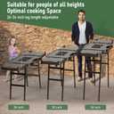 26"/30"/34" Portable Outdoor Grill Stand for Ninja Woodfire Outdoor Grill(OG701 OG850 OG951 OO101 Series), 51in Large Space, Upgrade Height & Quick-Fold Stand for Blackstone Griddle/Onni Pizza Oven (51" x 34.5" x 17")