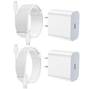iPhone Charger Fast Charging 2 Pack Type C Wall Charger Block with 2 Pack [6FT&10FT] Long USB C to Lightning Cable for iPhone 14/13/12/12 Pro Max/11/Xs Max/XR/X,AirPods Pro