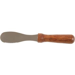 Fox Run Stainless Steel Spreader For Cheese, Butter, and Jelly (Walnut)