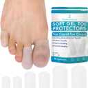 Byehambuni Gel Toe Protectors for Men and Women - 12 Pack Toe Covers - Toe Cap - Toe Sleeves - for Corns, Calluses, Blisters - Protects Toenails, Prevents Rubbing - Clear (4Large+4Small+4Pinky) (Multi-Size)