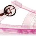 Toddler Sandals Jelly Shoes Girls Unisex Boy Flat Retro Slides Clear Kids Water Slippers Slingback Summer Beach Size 8 Adjustable Buckle Glitter Dress Soft (Pink)