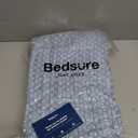 Bedsure Cooling Cotton Waffle Queen Size Blanket - Lightweight Breathable Blanket of Rayon Derived from Bamboo for Hot Sleepers, Luxury Throws for Bed, Couch and Sofa, Sky Blue, 90x90 Inches