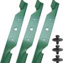 3 Pack 532187256 Lawn Mower Blades with Bolts for Husqvarna Z254F, MZ54S, RZ5424, YTH2454, YTH24V54 Tractors Replace Husqvarna 54 inch Mower Blades 532187254, 582760502, 594892901, High Lift