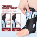 Ankle Brace for Sprained Ankle, Adjustable Knob Support with Removable Metal Splints, KTQUICK Breathable Ankle Stabilizer for Unsex, Pain Relief for Swelling, Injury Recovery & Sports, Small