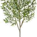 Warmplants Artificial Olive Tree, 6ft Tall Fake Olive Leaves Plant with Basket, Indoor Outdoor Faux Olive Topiary Silk Tree for Home Livingroom Office Decor