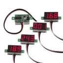bayite Pack of 5 Three-Wire Calibratable DC 0~30V Red Digital Mini Voltmeter Gauge Tester Mount Car Motorcycle Battery Monitor Volt Voltage Meter 0.36" Red LED Display Panel