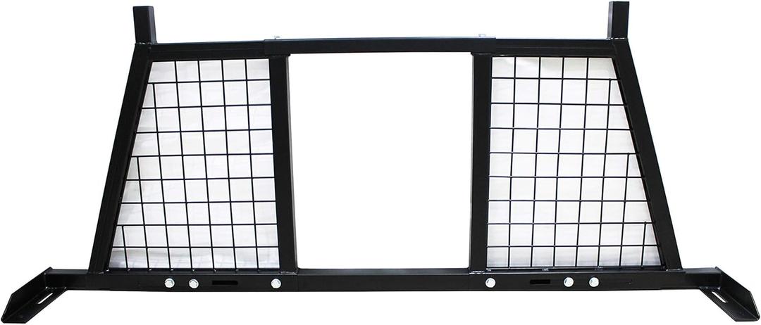 MaxxHaul 50257 Adjustable Truck Headache Rack  Fits 62" to 76.5" Beds - No-Drill Bolt-On Mount, Grid Screen for Visibility, Fits Most Pickup Beds