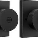 Haidms Black Door Knob Interior Privacy, Zinc-Alloy Heavy Duty Matte Black Interior Door Knob, Modern Bedroom Door Knobs Bathroom Bulk (1 Pack)
