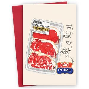 4 x Funny Fathers Day Card, Happy Fathers Day Gift for Dad, Hilarious Fathers Day Card from Daughter Son Kids