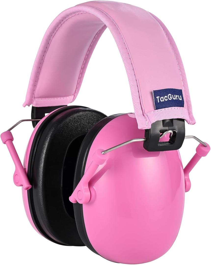 130 Solid Color Edition, Kids Ear Protection Earmuffs, Hearing Protection for Kids, One Size for 3-16 Yr Old (Pink)