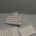 Velvet Jewelry Drawer Organizer Trays  Beige Stackable Jewelry Storage Inserts Set, 4-Layer Jewelry Tray Set for Earrings, Rings, Necklaces, Bracelets with Removable Dividers for Dresser & Vanity