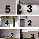 Cobata Modern House Numbers-10 Inch High Stainless Steel Home Address Numbers/Floating Appearance/Easy to Install/Black/Number 9