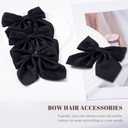 8 Pcs Hair Bows for Women Short Tail Bow Hair Clips Small Alligator Barrettes Cute Accessories for Girls(Black)