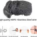 10x13ft Cat Netting Balcony, Steel Wire Reinforced Balcony Screen for Pets - Heavy Duty Cat Balcony Protection Net, Anti-Fall Safety Mesh for Windows, Patio, Stairs & Apartment Balcony
