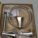 Bathroom Hardware Set 2 Pieces Toilet Paper Holder and Towel Ring Wall Mounted Stainless Steel and Zinc Alloy Brushed Nickel