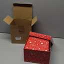 Geyoga 5 Pcs Valentine's Day Gift Boxes Square Nesting Boxes with Lids Square Box 5 Assorted Sizes Stackable Gift Box for Valentine's Day Wedding Party Present Packaging(Red Heart)