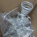 JOIEDOMI 7.8" Metal 3D Star Christmas Tree Topper Golden Glitter Decorations with 56 LED Warm White with Plug Timer Ornaments Treetop Home Holiday Party Indoor Decor