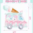 Colingmill 3 ft Ice Cream Truck Party Cardboard Cutouts Birthday Cardboard Cutouts Decor for Summer Boy Girl Birthday Baby Shower Party Supplies