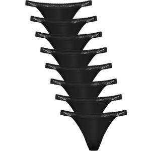 TIICHOO Period Thong Underwear for Women Seamless Period Panties Thong Leakproof Menstrual Underwear 8 Pack (XX-Large)