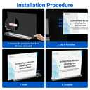 3 Pack Acrylic Sign Holder 11 x 8.5 Horizontal, Double-Sided Clear Sign Holder Plastic Stands for Display, T Shape Acrylic Table Sign Stands for Office Store Restaurants Wedding Party Decoration