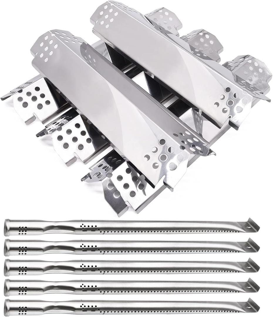 Adviace Replacement Parts for Nexgrill 720-0882A 720-0896 720-0925 720-0896B 720-0896C 720-0896E Grills, 5 Pack Grill Flame Tamers Heat Shields & Grill Burner Tubes Replacement