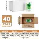 EXYGLO 40 Pack 11x6x6 Shipping Boxes for Small Business, White Corrugated Cardboard Box for Packaging, Moving, Mailing, and Storing