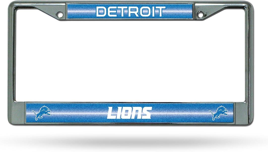 Rico Industries NFL Football Classic 12" x 6" Silver Bling Chrome Car/Truck/SUV Auto Accessory