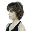 Lydell Short Layered Shaggy Wavy Full Synthetic Wigs (RM73 Brown mix)