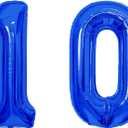 40 Inch Navy Blue 10 Number Balloons, Giant Jumbo Helium Mylar Foil Navy Blue Number Balloons for Birthday, Navy Blue Mylar Digital Balloons for 10th Birthday, Anniversary Party Decorations Supplies