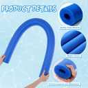 Hollowfly 6 Pack Jumbo Pool Noodles Swimming Floating Foam Tube Extra Large Hollow Bright Swimming Pool Noodles Bulk Heavy Duty for Adults(Blue,55 x 3.5 Inch)