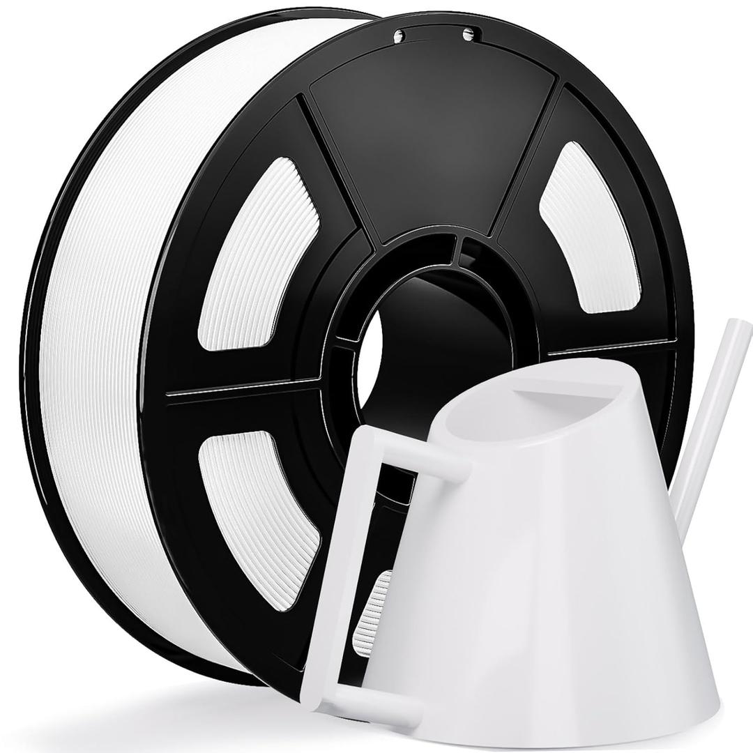 IEMAI White PETG Filament 1.75mm 1kg, Tough & Durable 3D Printer Filament 30-300mm/s Printing Compatible with Bambu Lab, AMS, AMS Lite, Dimensional Accuracy +/- 0.02mm