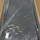 16''x48'' Full Length Mirror, Modern Arched Door Mirror Full Length with Hanging Leather Cord, Wall Mounted Mirror with Hanging Leather Strap for Bathroom Vanity Living Room Bedroom EntranceBlack