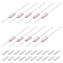 MECCANIXITY 10 Pcs Metal Temperature Thermal Fuse SF77 77C 170.6F 10A 250V Cutoff Thermal Fuse with 20 Pcs BN1.25 Bare Terminal Butt Connector