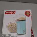 Dash Fresh Pop Popcorn Maker - Oil-Free, Air Popcorn Popper - With Measuring Cup & Recipe Guide - Perfect for Movie Nights - 16 Cups, Aqua