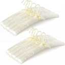 TOPIA HANGER Padded Hangers for Women Clothing,17-inch Satin Hangers 10 Pack Thick Foam Padded No Shoulder Bump for Sweaters, Coat, Blouses, Dresses-Ivory,CT18I-10