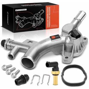 A-Premium Upgraded Aluminum Coolant Housing Water Outlet Compatible with Chevy Cruze 2011-2015, Cruze Limited 2016, Sonic 2012-2020, Trax & Buick Encore 2013-2019, 1.4L, Replace# 25193922, 55565334