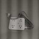 Surge Protector Power Strip - HANYCONY 8 Outlets 4 USB (2 USB C) Charging Ports, Multi Plug Outlet Extender, 5Ft Braided Extension Cord, Flat Plug Wall Mount Desk Charging Station for Home Office ETL (White)