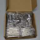 Door Hinges Brushed Nickel - 48 Pack 3.5 Inch Rounded with 5/8" Radius Satin Nickel Door Hinges for Interior and Exterior Doors - Heavy Duty 3 1/2" Silver Residential Door Hardware