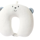 KASTWAVE Travel Pillow Kid, 2-in-1 Travel Pillow for Kids, Neck, Soft and Adorable Bear Animals Plushie That Converts into a U-Shaped Neck Pillow for Travel