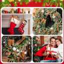 26 Pcs Velvet Christmas Bows,Flocked Christmas Ornaments Christmas Ribbon Bows for Tree Wreath Door Garland Home Decor Outdoor Indoor Khaki