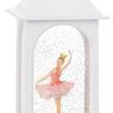 Raz 4040515 Dancing Ballerina Musical Lighted Water Lantern, 9.25 inches, White