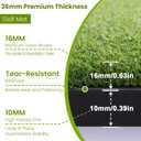 Golf Mat, 5x4ft/6x4ft Large Golf Hitting Mats for Practice Outdoor Indoor, 26mm Thick, High-Elasticity Artificial Turf Mat for Garage Simulator Chipping Driving Swinging Training, Gifts for Him Men, 5x4ft 26mm Large Sized