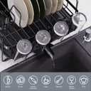 Runnatal Dish Drying Rack Extendable, Large Dish Rack with Drainboard, Utensil Holder, Cup Holder, Expandable Dish Drainer for Kitchen Counter, 20.5"-27.6" L x 12.6" W