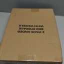 Yecaye Under Bed Storage with Wheels, 2 Pack Under Bed Shoe Storage Organizer Drawer, Tool-free Assembly Metal Underbed Storage Containers for Clothes, Shoes, Black