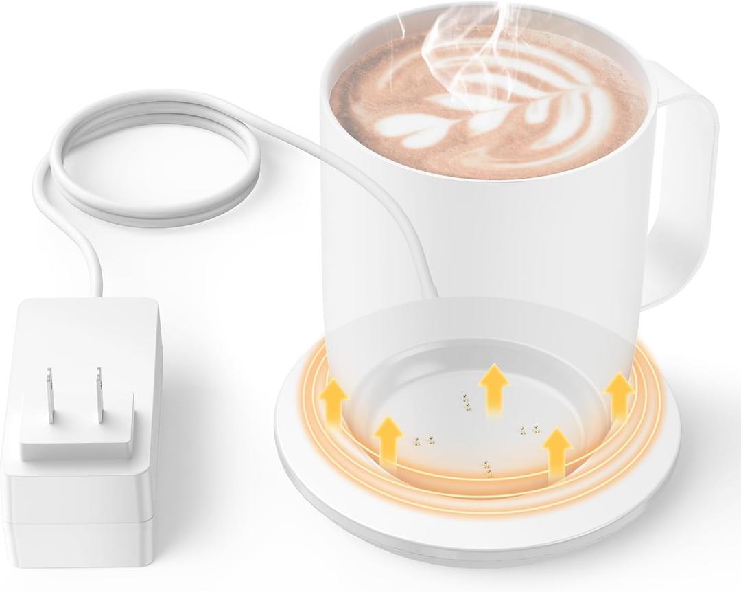 Charging Coaster 2 Compatible with Temperature Control Smart Mug 2 and 1 - Mug Power Cord - Charger Dock Base for Wireless Warmer Cup Accessories - White