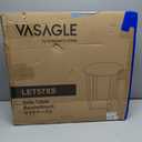 VASAGLE Round Side End Table, 2-Tier Accent Bedside Table with Storage Shelf, Easy Assembly, Nightstand for Small Spaces, Living Room, Bedroom, Rustic Brown and Ink Black ULET57X